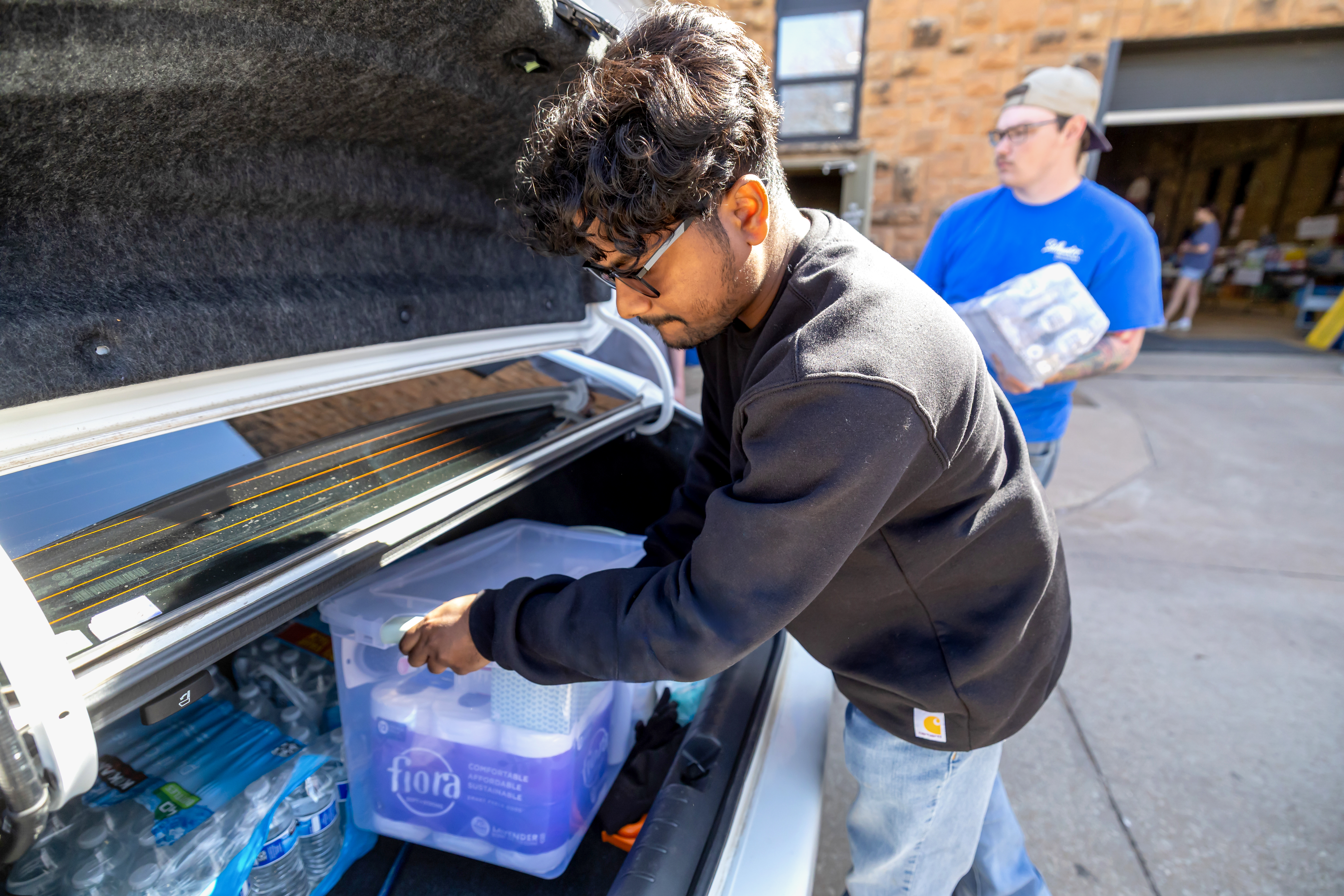 Packing Supplies in a Trunk