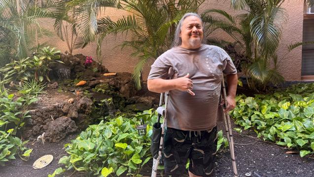 United Way Maui moved quickly to help residents like Keola, who uses a prosthetic leg, find temporary housing after devastating March floods.