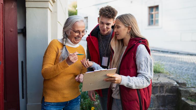 A group planning together