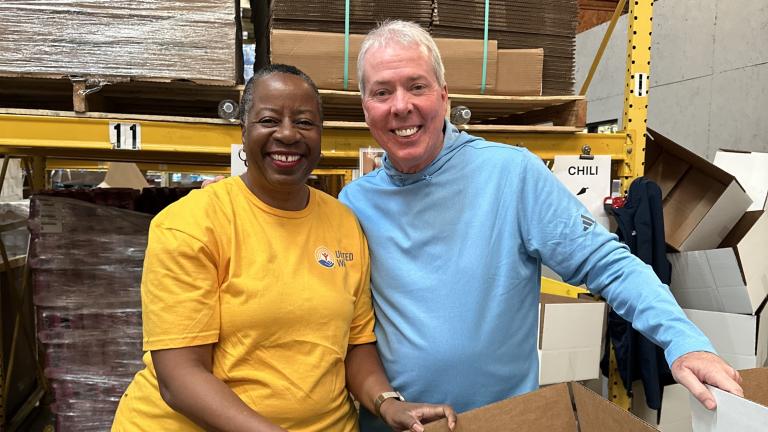 Angela F. Williams in the community food banks