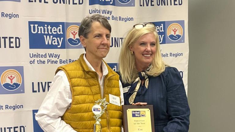 Kim Duckworth (left) and Betsy Ivey of United Way of the Pine Belt Region