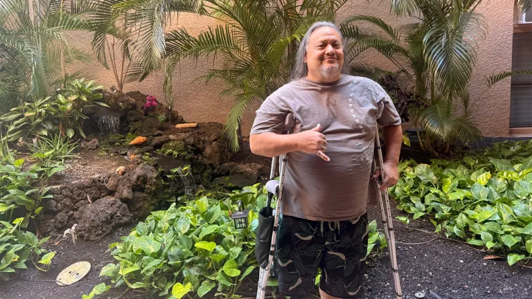 United Way Maui moved quickly to help residents like Keola, who uses a prosthetic leg, find temporary housing after devastating March floods.