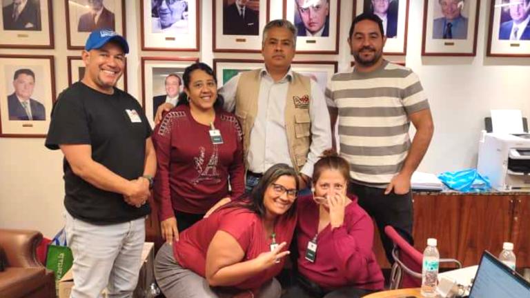 Members of the United Way of Venezuela team