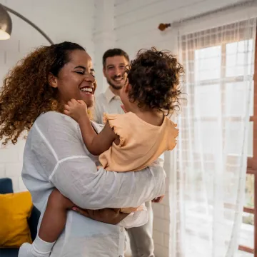 Family playing