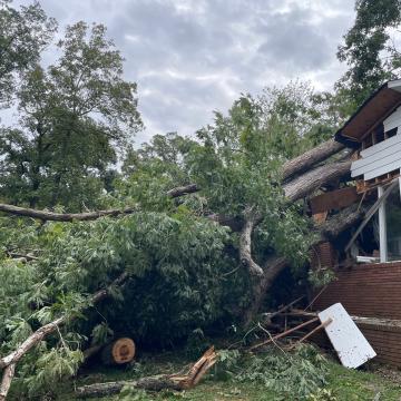 Damage to Pickens County home after hurricane Helene