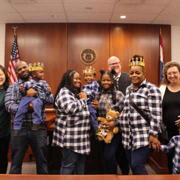 Kevon and his family