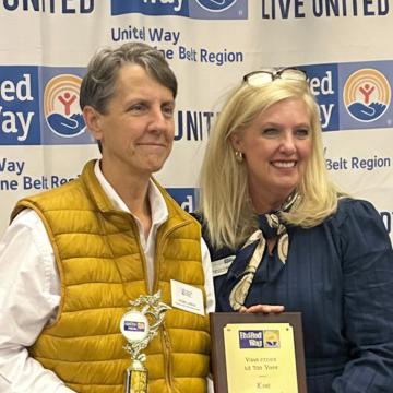 Kim Duckworth (left) and Betsy Ivey of United Way of the Pine Belt Region