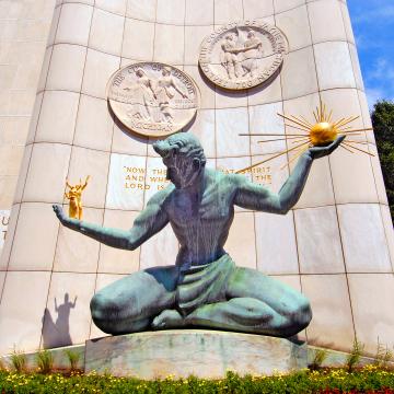 The Spirit of Detroit sculpture