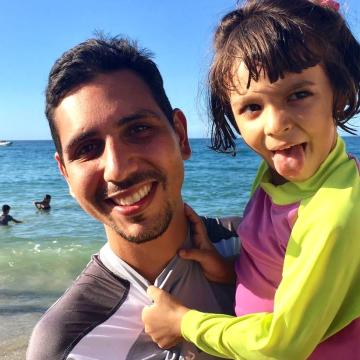 Jose Chirinos with his young cousin, Anabella
