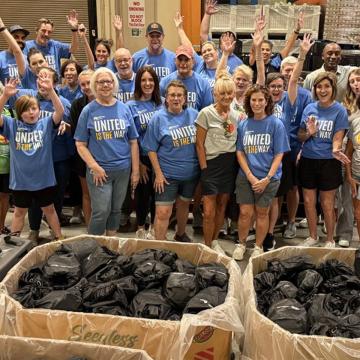 Volunteers in Tampa Bay are celebrate building United We Prepare disaster kits