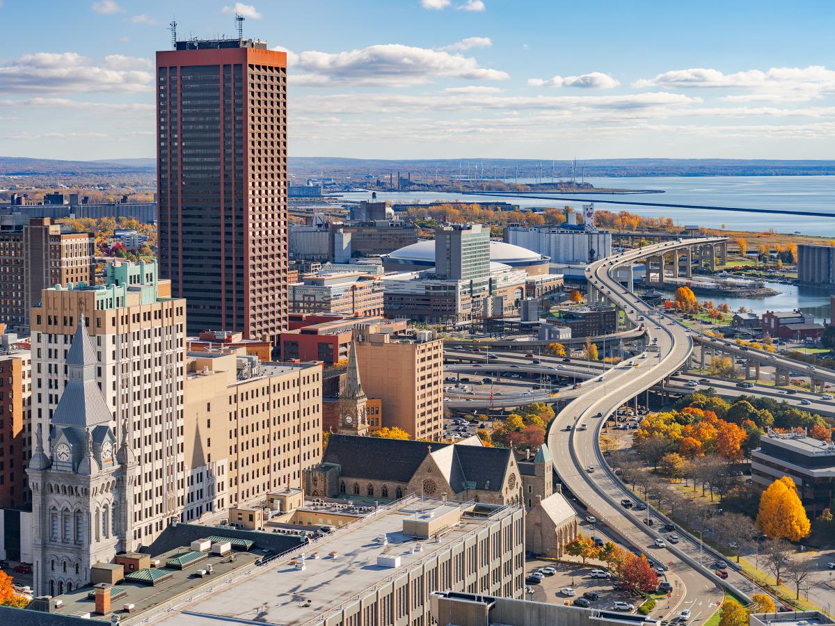 Downtown Buffalo on a sunny day