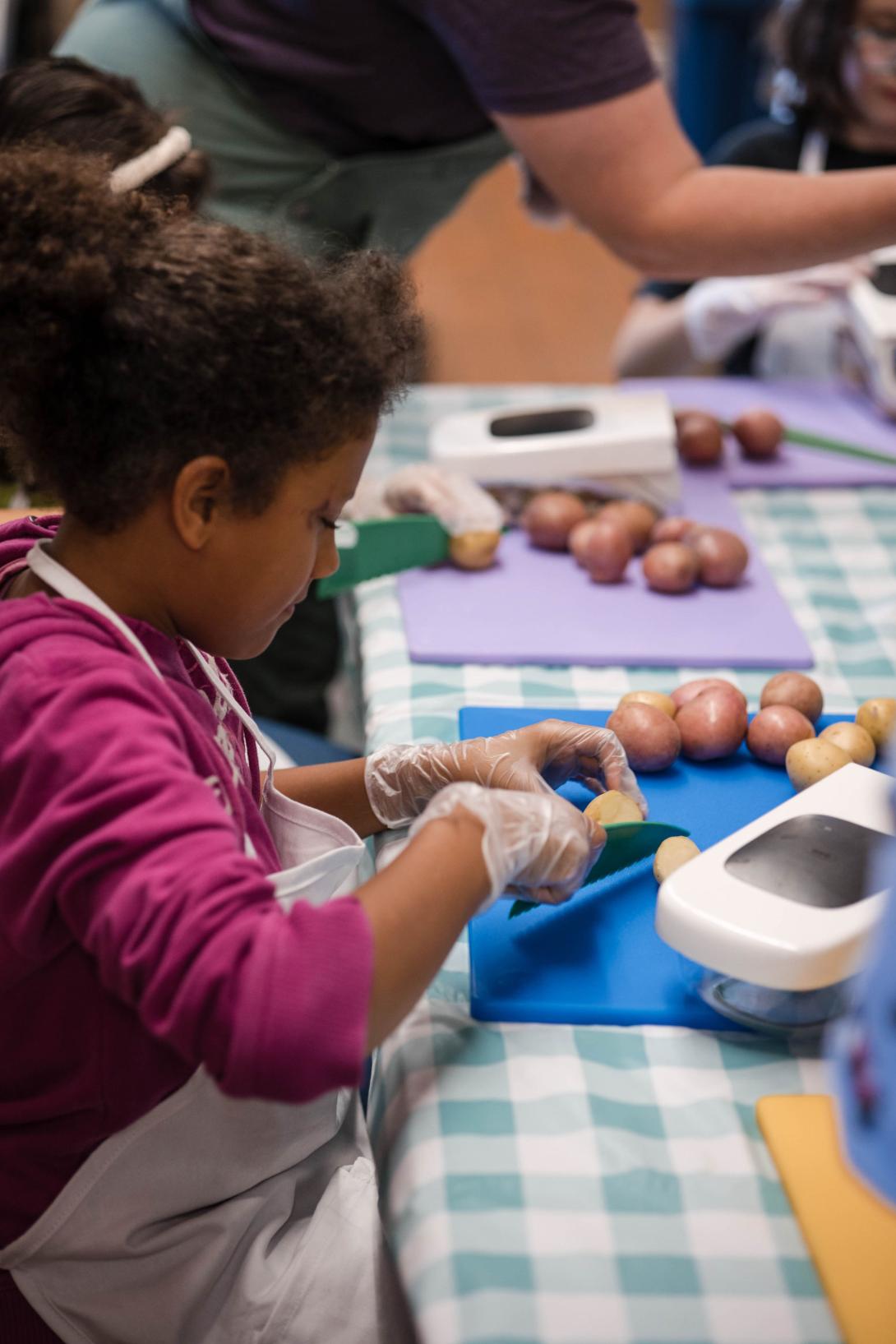 Students in select Community Schools are learning healthy habits through garden cooking programs