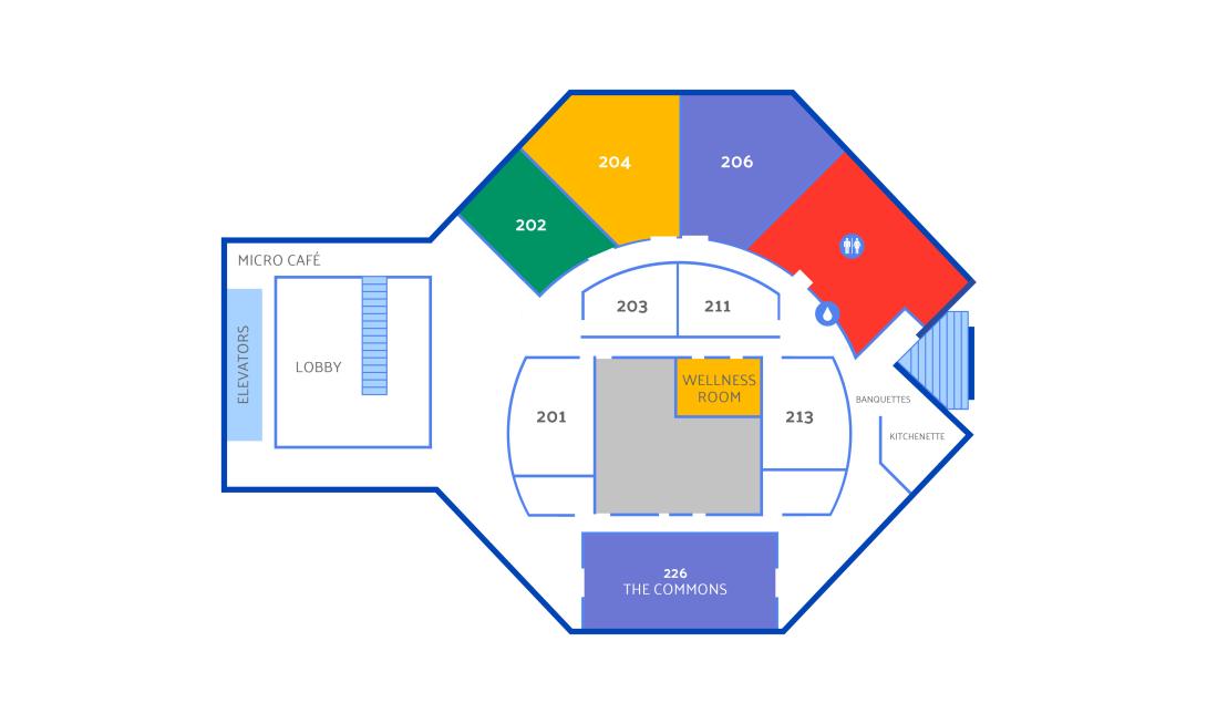 Floorplan of the Second Floor of the Mary M. Gates Learning Center