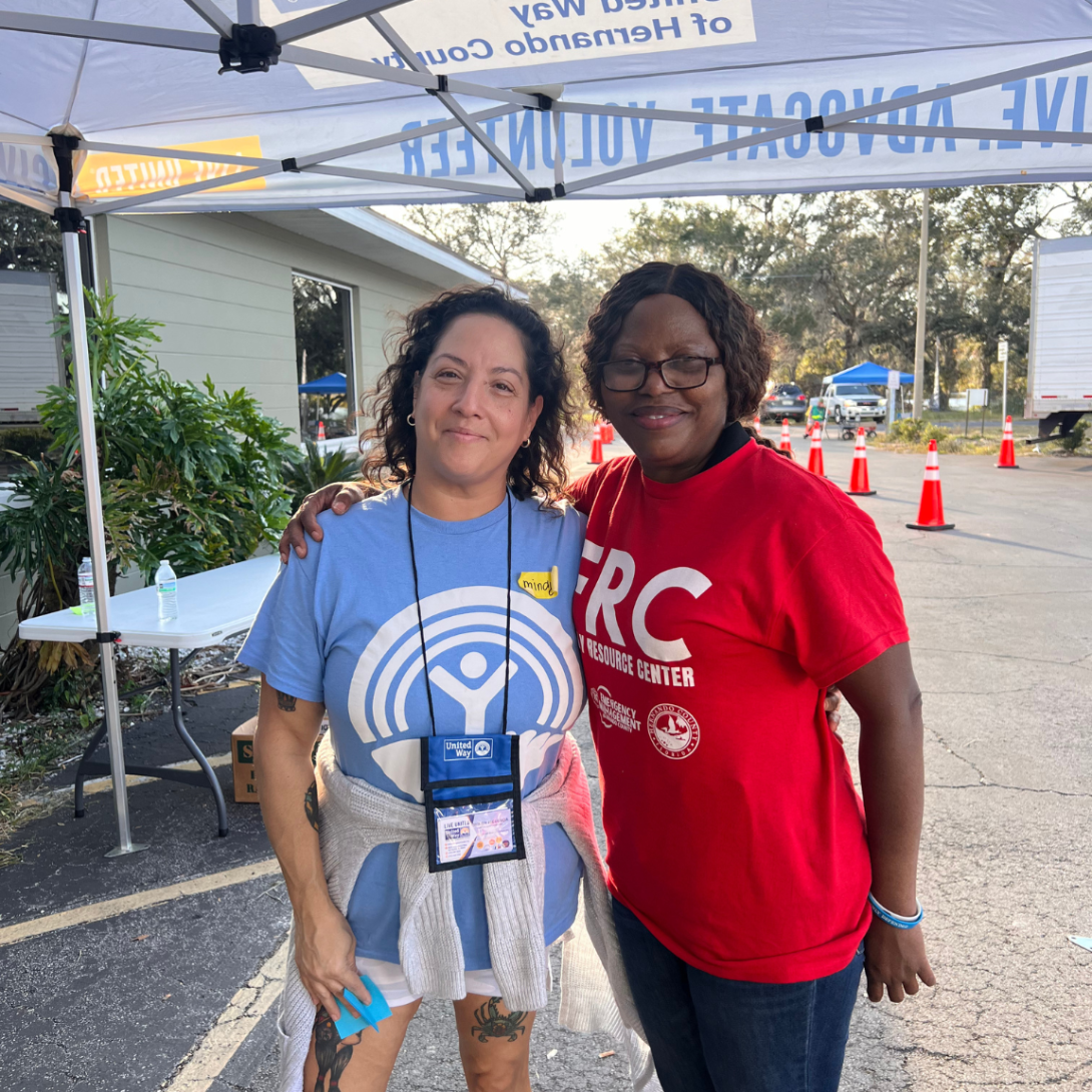 Two women at the recovery center