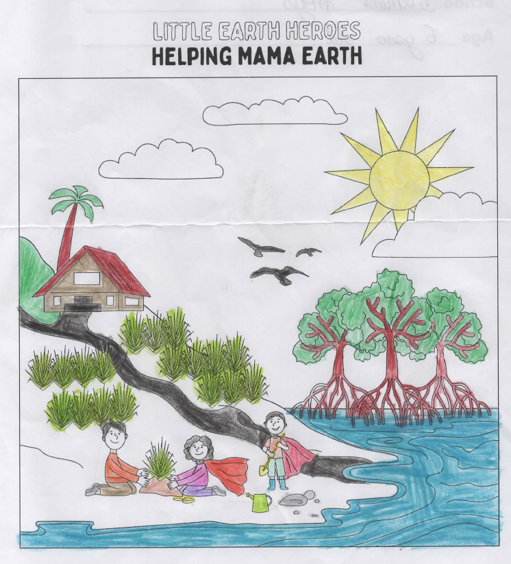 A child's drawing of a healthy environment