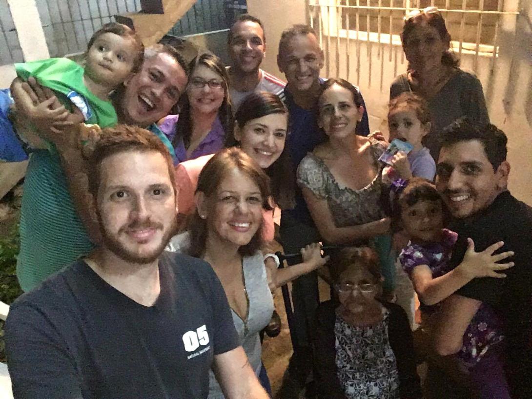 Jose Chirinos and his extended family